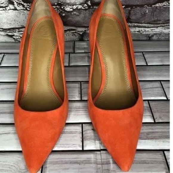 Tory Burch Vibrant Orange Heels - Picture 5 of 5